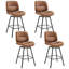 Tabouret de comptoir pivotant en similicuir-133078979