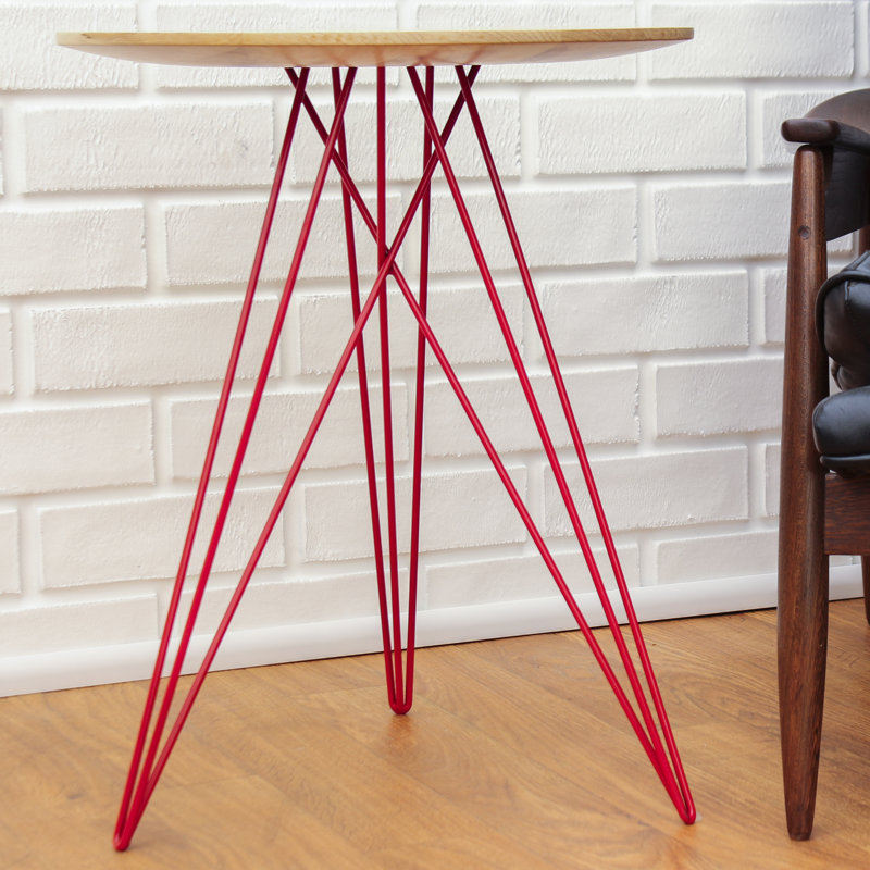 Table de bout Hudson, Érable, Rouge
