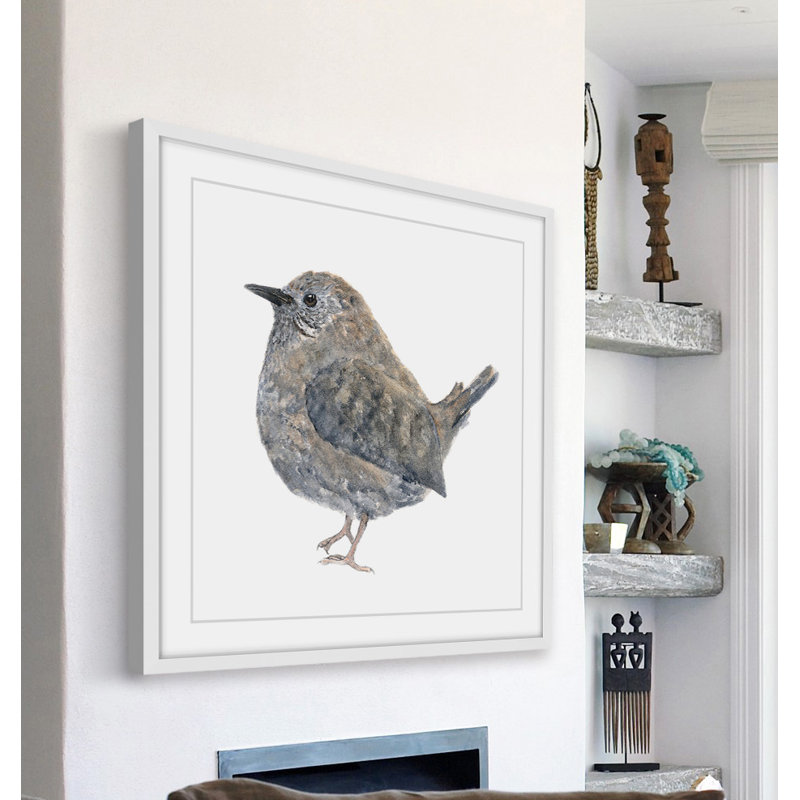 Thimble Sparrow - Single Picture Frame Painting, 51cm H x 51cm W x 3.81cm D