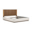 Pavira Walnut Upholstered Bed