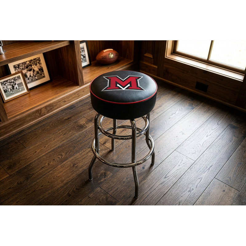 NCAA Swivel Bar & Counter Stool, Miami of Ohio, Counter Stool (25" Seat Height)