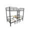 Lit mezzanine double avec ensemble de table transformable en lit superposé double