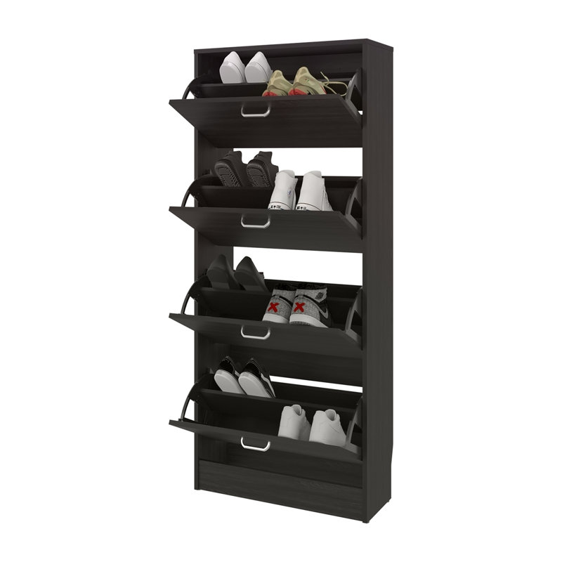 Armoire à chaussures verticale Wenge avec portes