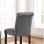 Tabouret à hauteur de comptoir en bois massif touffeté Leviton, ensemble de 2, gris-1654895645