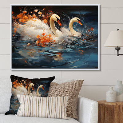 Cygnes voyage I sur toile