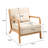 Jyrin 25.8" Wide Mid Century Upholstered Beige Linen Solid Wood Accent Chair with an Extra Pillow-1576111515-1576179212