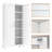 71" Steel Storage Cabinet With 2 Shapely Doors And Adjustable Shelves, Multi-Functional Storage For Bedroom, Living Room, And Kitchen-1899716268