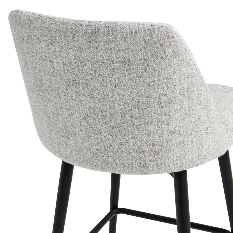 Tabouret Betzalel, Blanc (multicolore), Tabouret de comptoir (siège d'une hauteur de 27 p