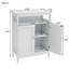 Armoire de rangement pour salle de bain polyvalente avec portes à double volet et tablette réglable