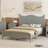 Platform Bed with Retro Headboard-1133785828