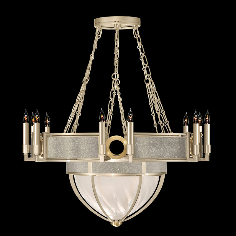 Lustre rond l 35,75 po Mirage, Coco / laiton / champagne