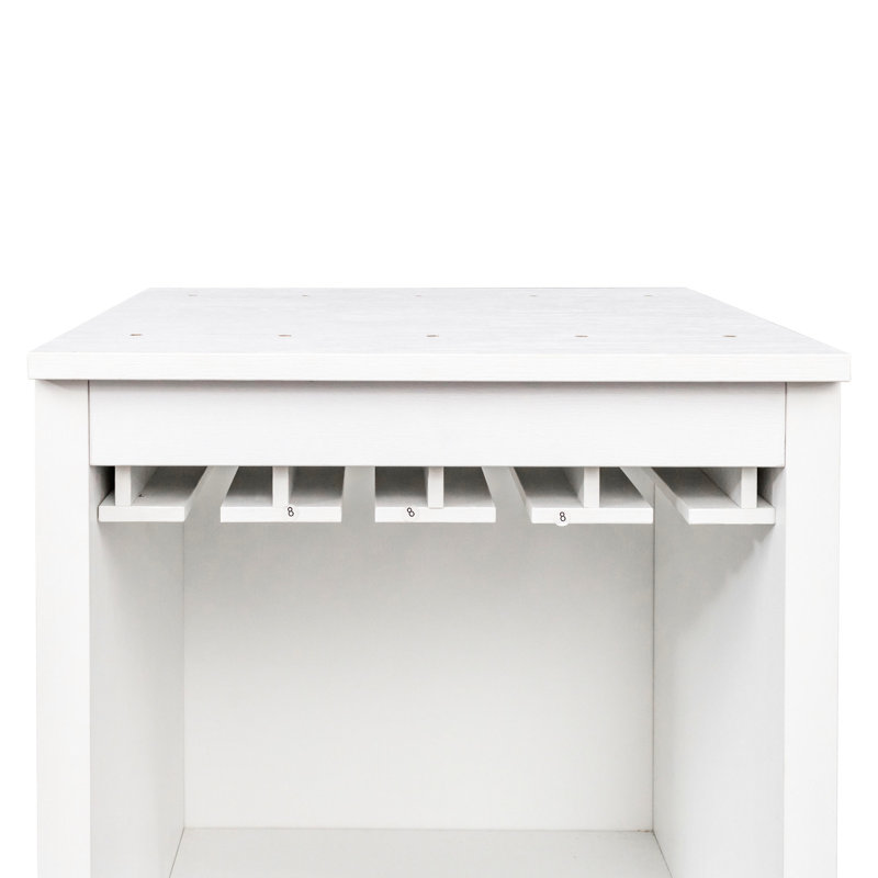White Modular Wine Cabinet With And Storage For Living Room Bar Extra - Bedroom