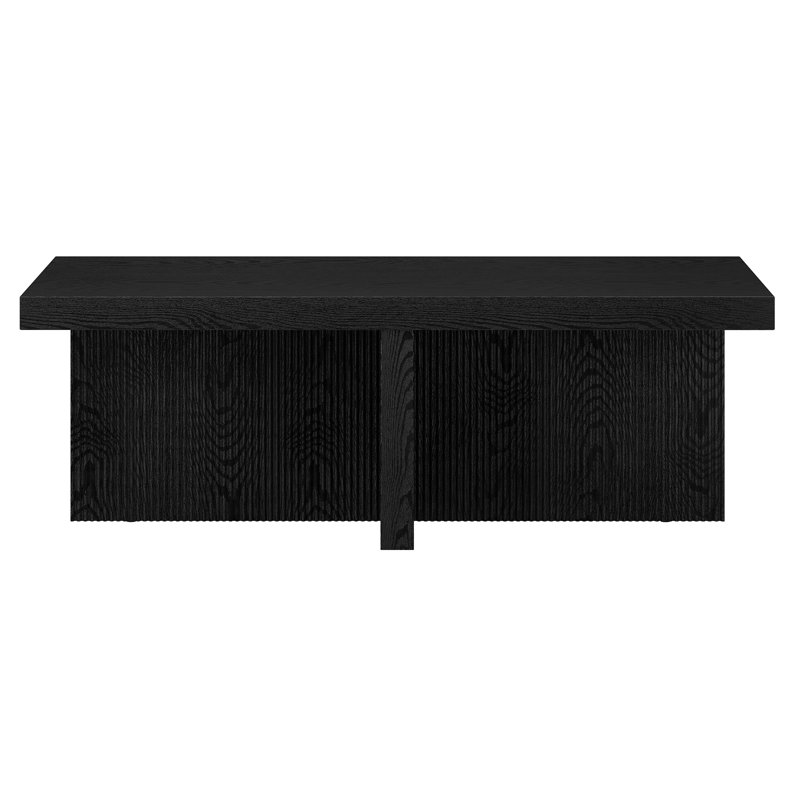 Aday Pedestal Coffee Table, Black Grain
