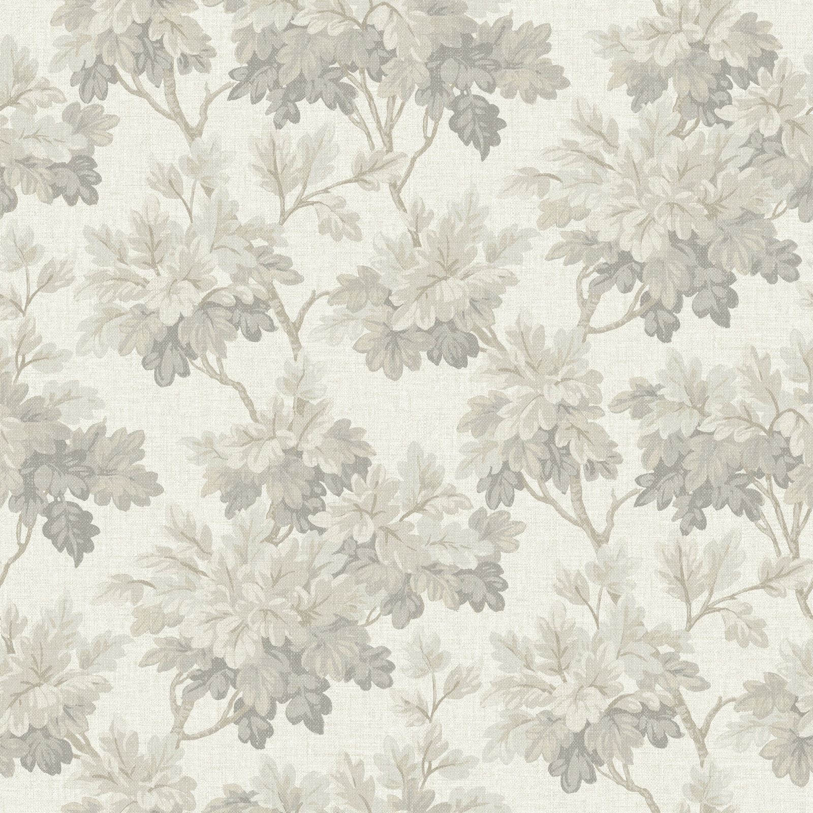 Oakcliff Stone Leaf Trail Wallpaper, Gray