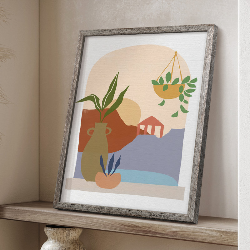Papier scène II, reproduction encadrée - bois massif, H 11 po x l 9 po