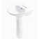 The Renovators Supply Inc. 14'' Reno-Gloss Vitreous China U-Shaped Bathroom Sink with Overflow