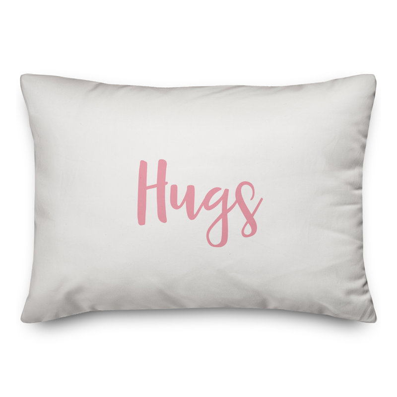  Coussin Hugs, Rose / blanc