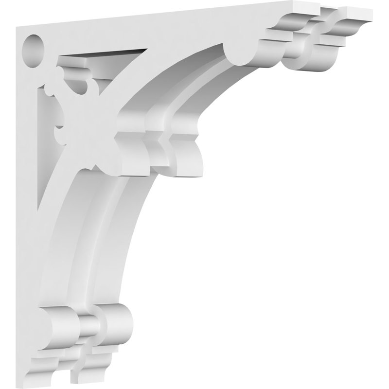Corbeau en PVC de qualité architecturale Sellek, H 6 po x l 6 po x P 1,875 po