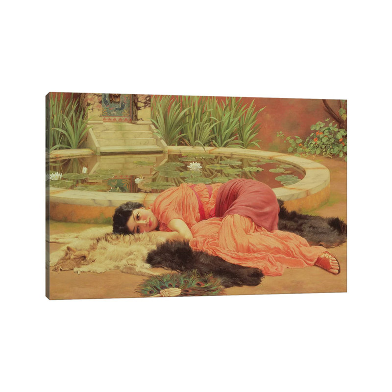 Dolce Far Niente, 1904 by John William Godward - Wrapped Canvas Painting, 101.6 cm H x 66.04 cm W x 1.91 cm D