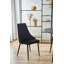 Kimballton 46cm H Tufted Velvet Upholstered Upholstered Back Side Chair in Black