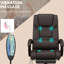 Fauteuil inclinable vibrant Vibration Massage, similicuir brun, hauteur réglable, repose-pieds réglable de 6 pieds, inclinable, repose-pieds, revêtement