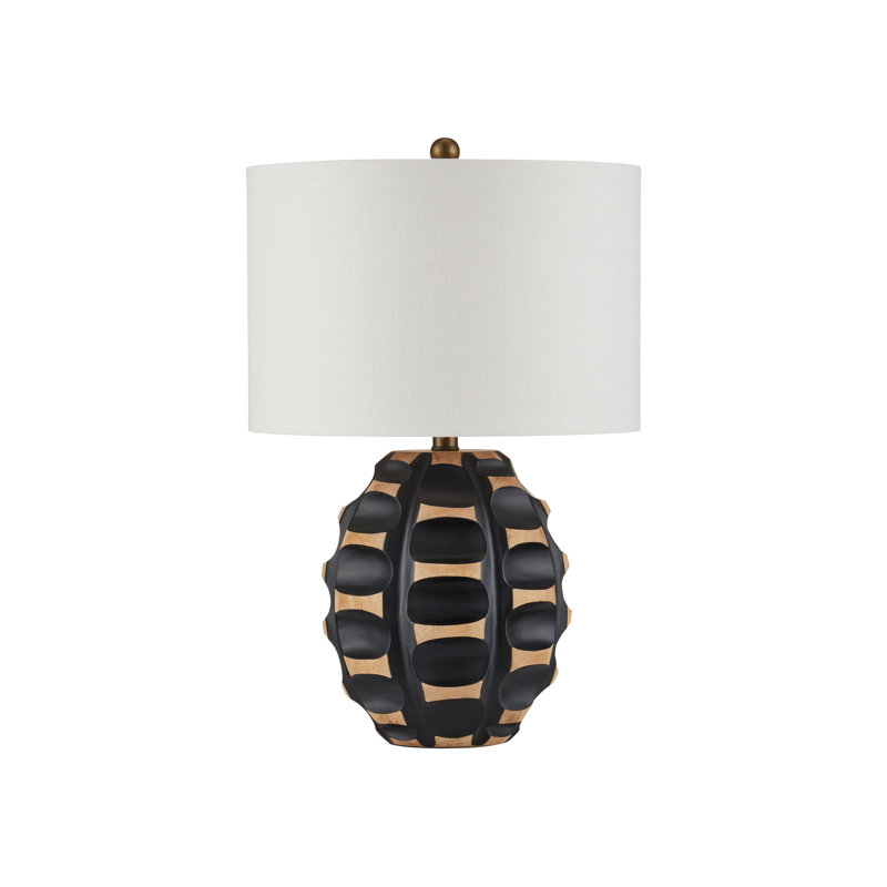Betel Nut Table Lamp, Black