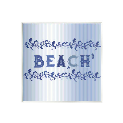 Bb-436-Wood Striped Beach Letters par Sharon Lee