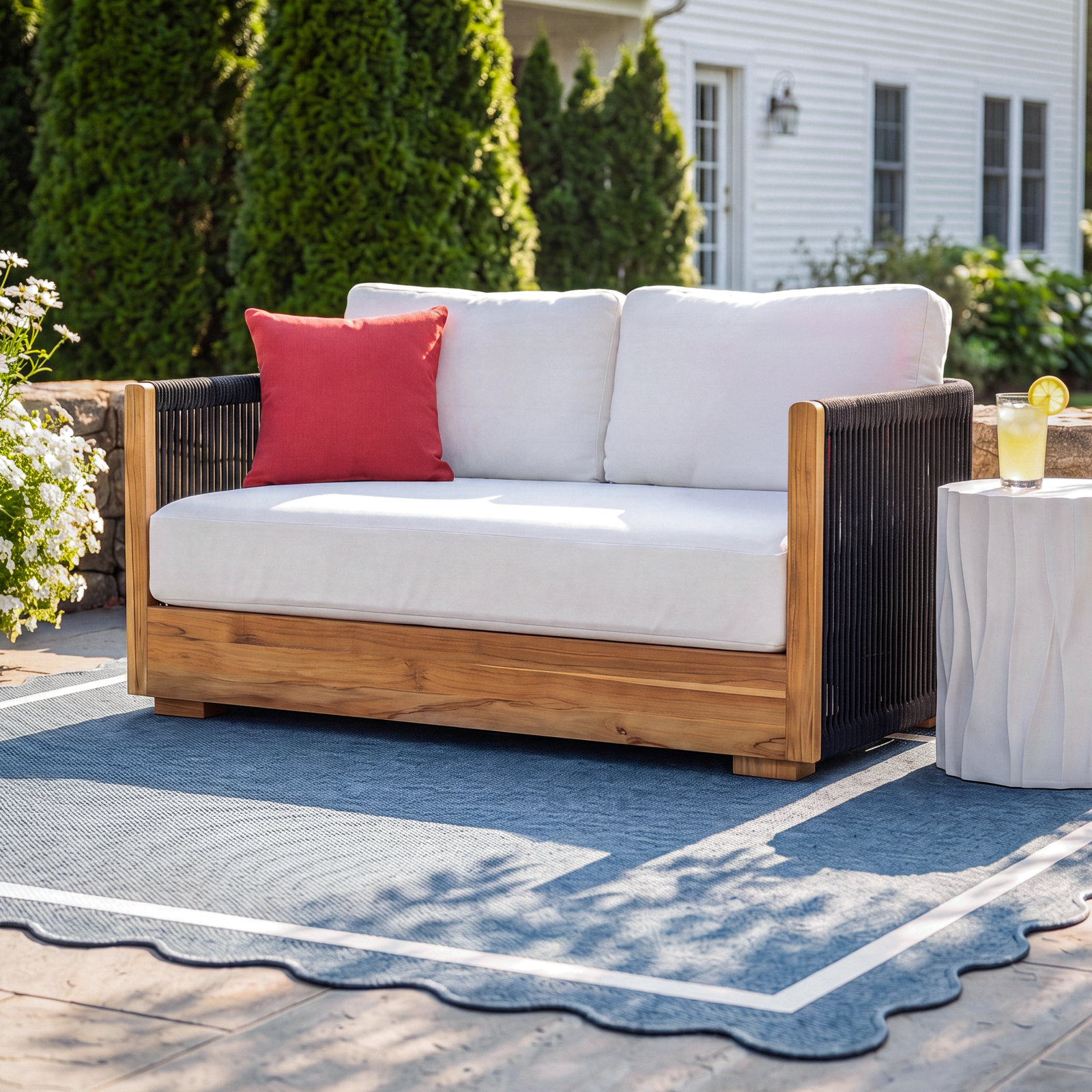 Aniston 59" Sunbrella® Patio Loveseat