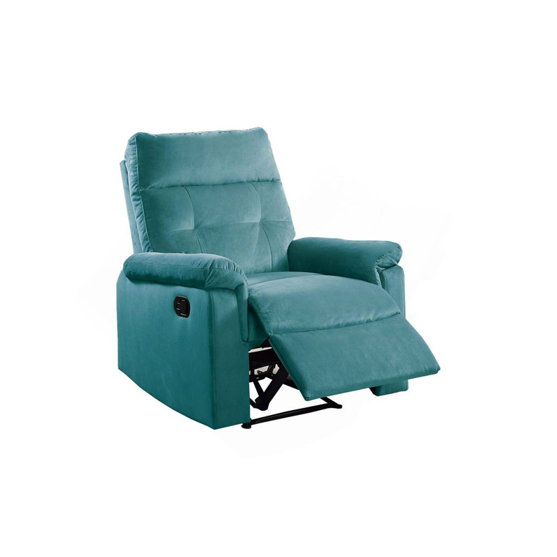 Guderian Recliner, Teal Blue Velvet