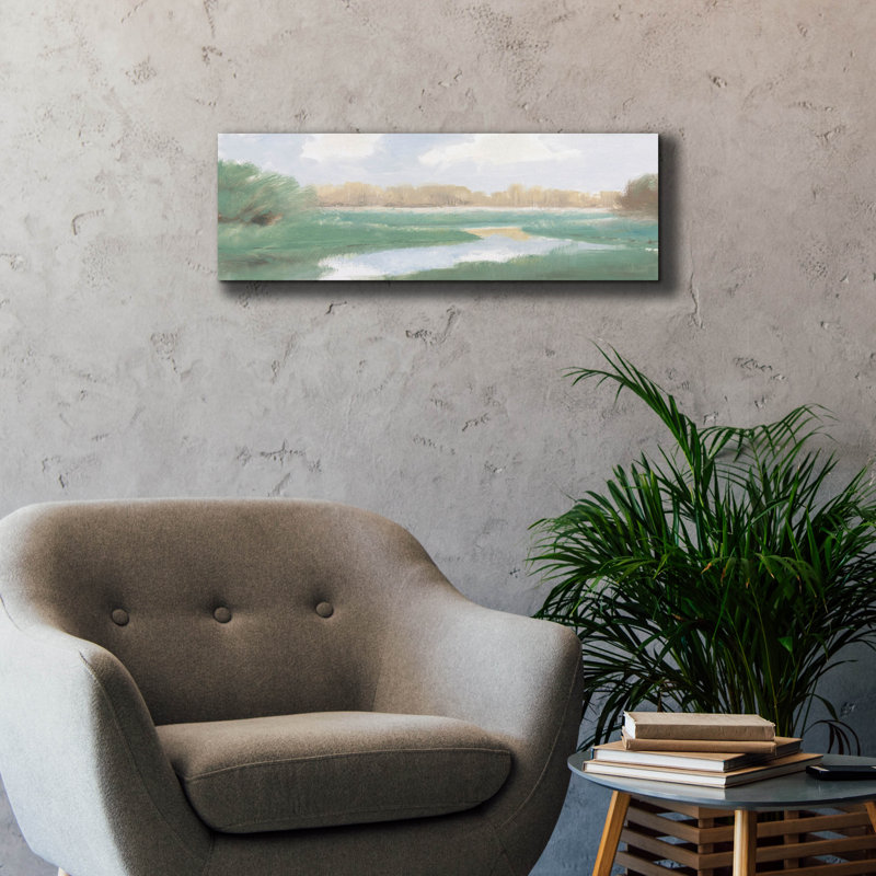 "Epais Graffiti" Peaceful Stream "par Wellington Studio, art mural sur toile, H 12 po x l 36 po x P 0,75 po