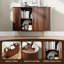 Buffet Mid-Century avec portes coulissantes Tambour, armoire à café de 40 pouces avec tablette réglable-2009558223-2009558261