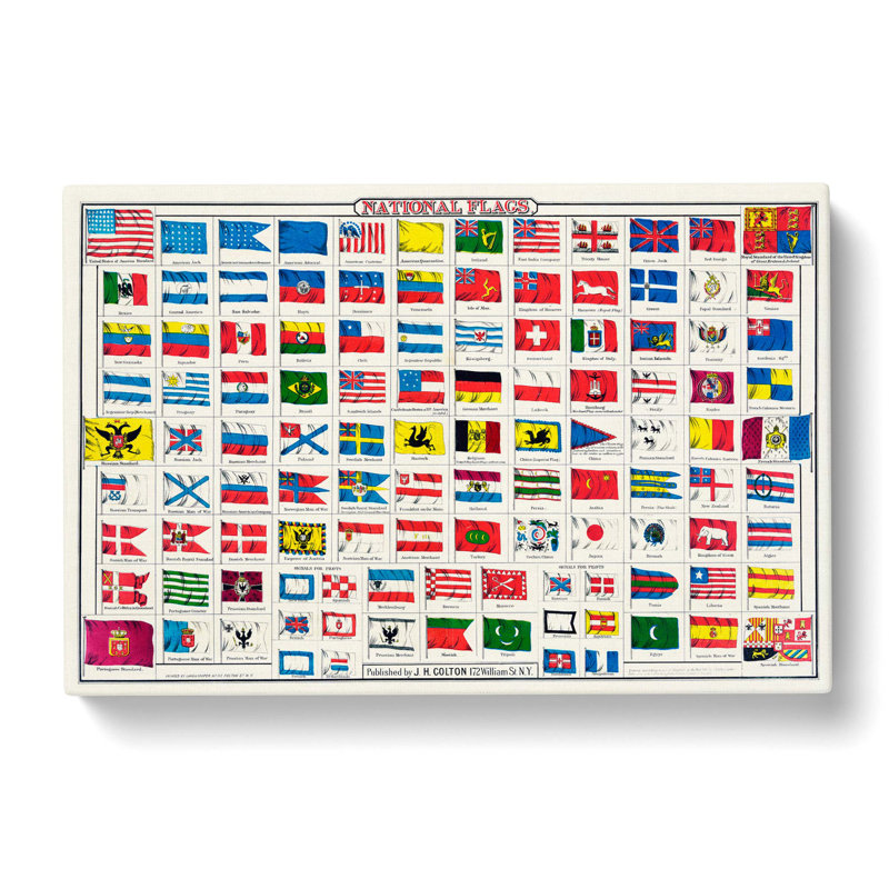 National Flags - Wrapped Canvas Print, 60cm H x 91cm W x 3cm D