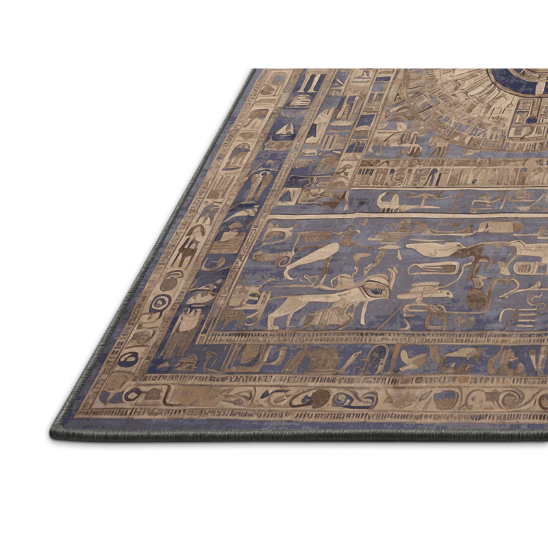 Tapis gris soyeux et moelleux, Rond 3 pi