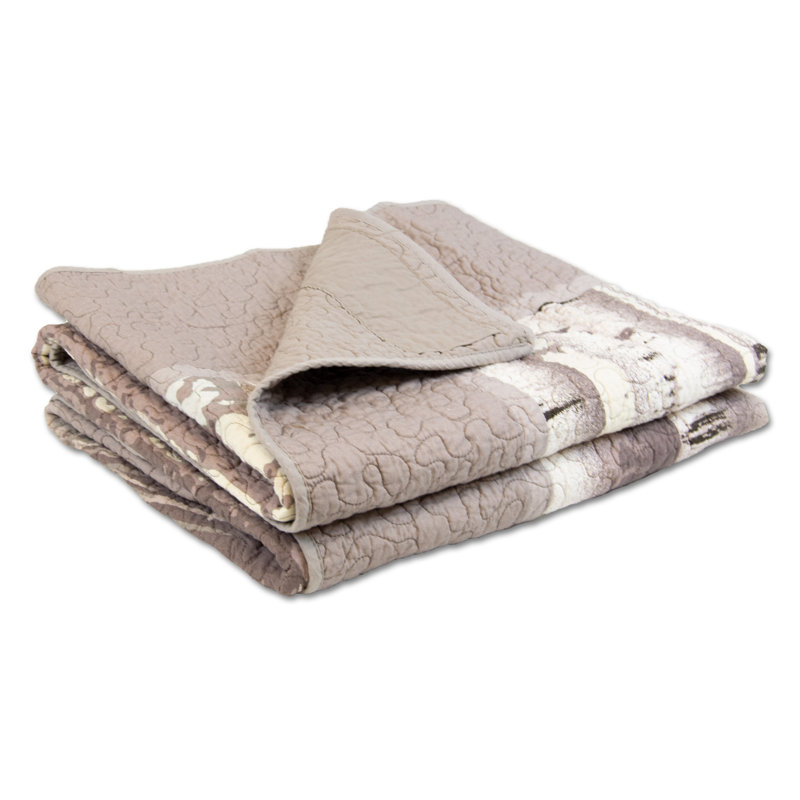 Birch Forest Quilted Throw Blanket