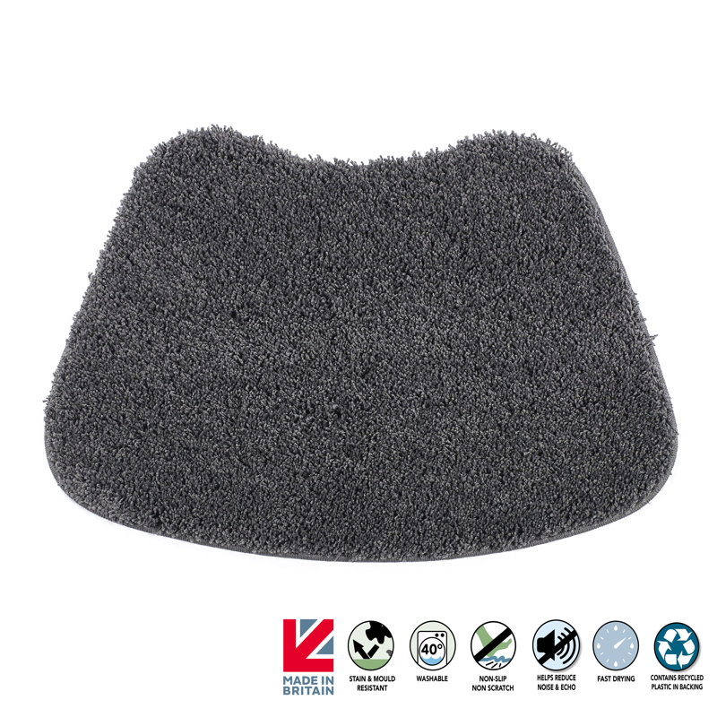 Curve Bath Mat, Grey