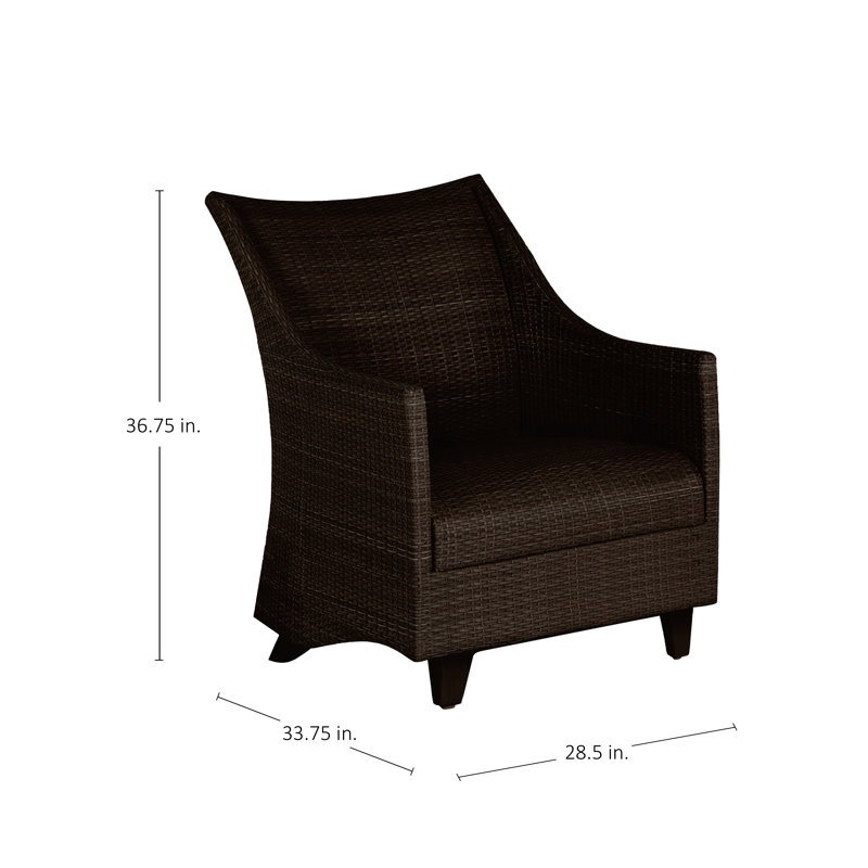 Athena Plus Patio Lounge Chair, Black Walnut