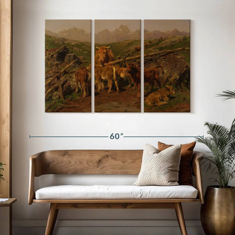 Brampt Weaning Of The Calves, 32" H x 50" W