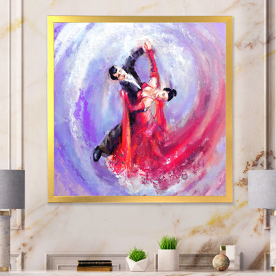 Danseurs de tango rouges et vierges - Décoration murale sur toile glam