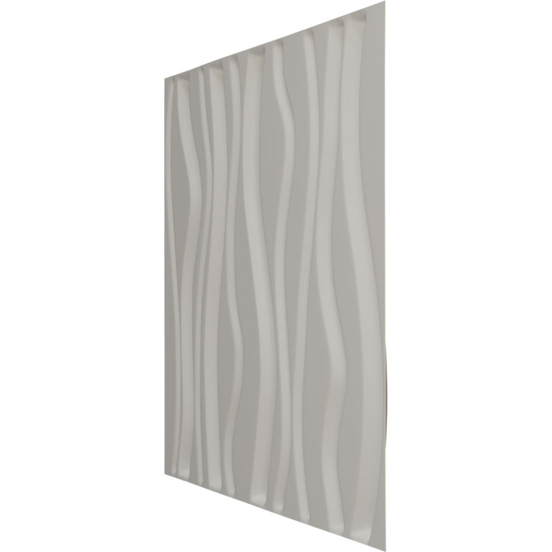 Panneau mural 3D décoratif EnduraWall de 19 po x 8 po x H 19 5/8 po, bronze champagne métallique (couvre 2,67 pieds carrés)