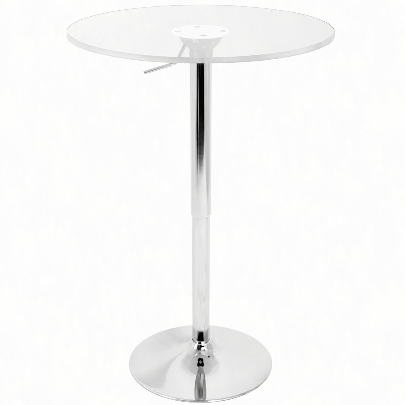 Clear Adjustable Contemporary Bar Table