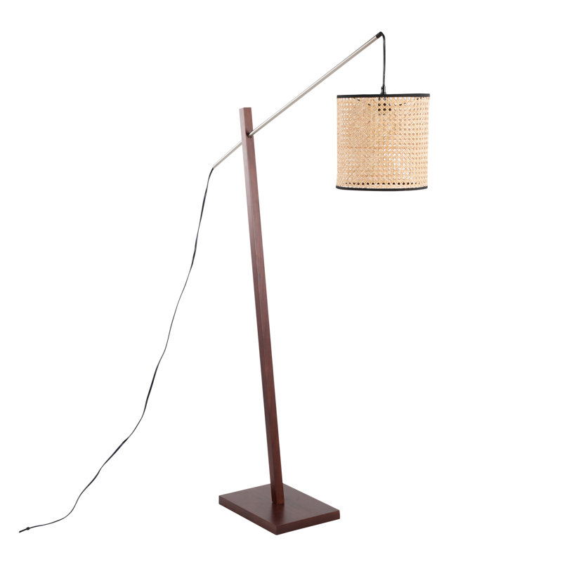 Arturo Contemporary Floor Lamp, Walnut