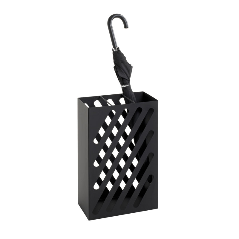Bobbiejean Metal Freestanding Umbrella Stand, Black