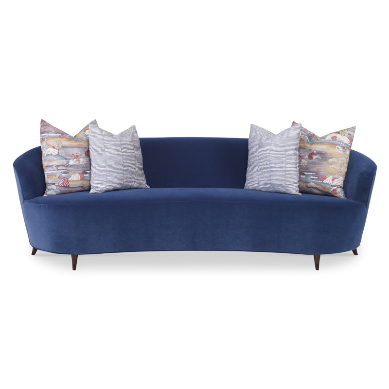 Boomerang Sofa, Espresso, Margaret Ebony Polyester Blend