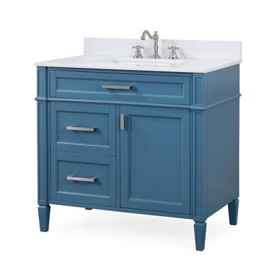 Wahl 36'' Single Bathroom Vanity with Quartz Top
