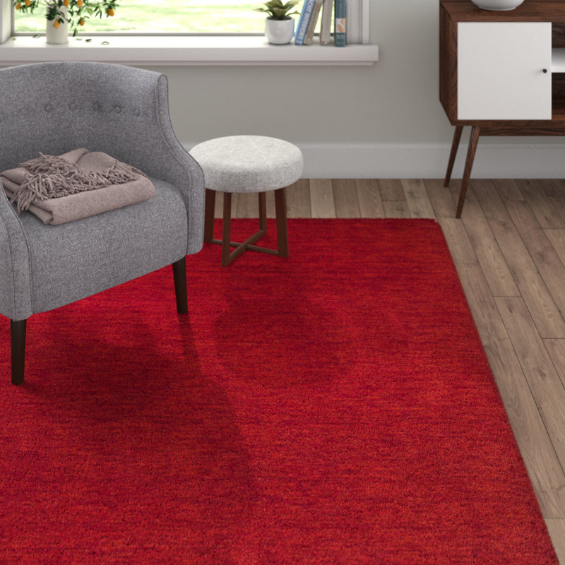 Stevenage Solid Colour Wool Hand Woven Area Rug, Rectangular 195 x 300cm