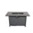 43” Smoked Glass Metal Rectangle Fire Pit-65319361