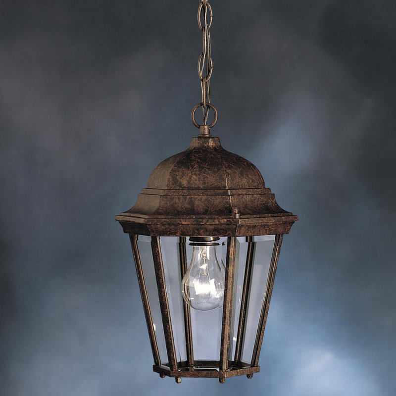Lanterne suspendue d'extérieur 1 lumière Connan, Bronze tannerie