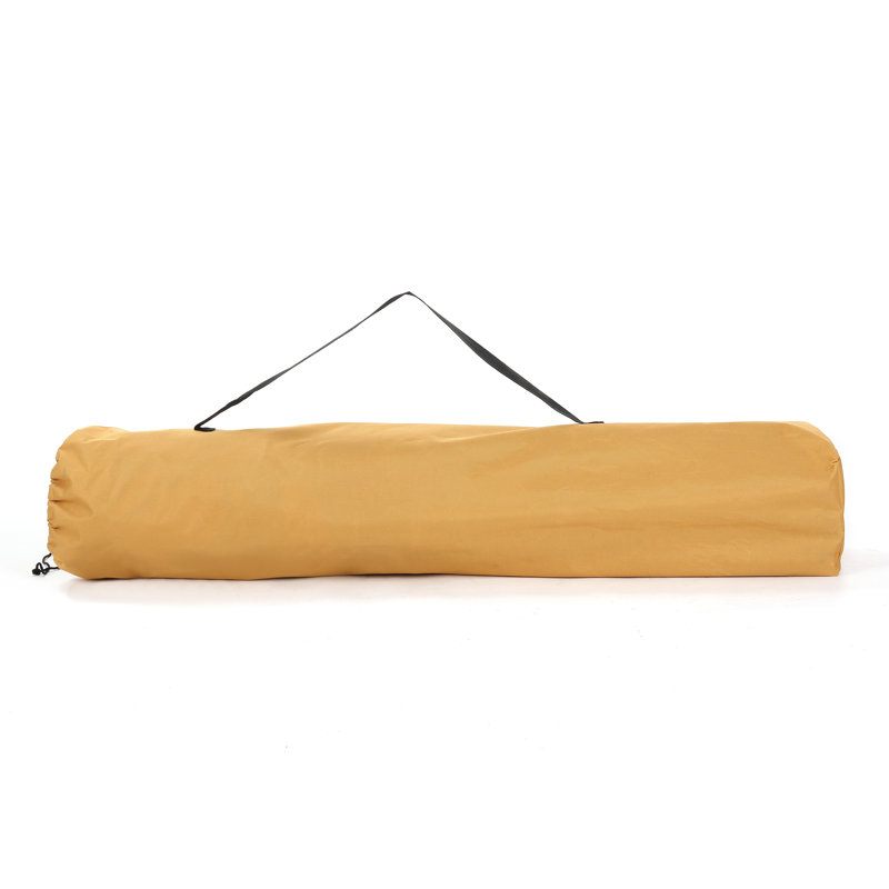Chaise de camping pliante convertible 2 en 1 avec coussin, Brun clair