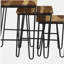 Ensemble de 3 tables gigognes noires naturelles