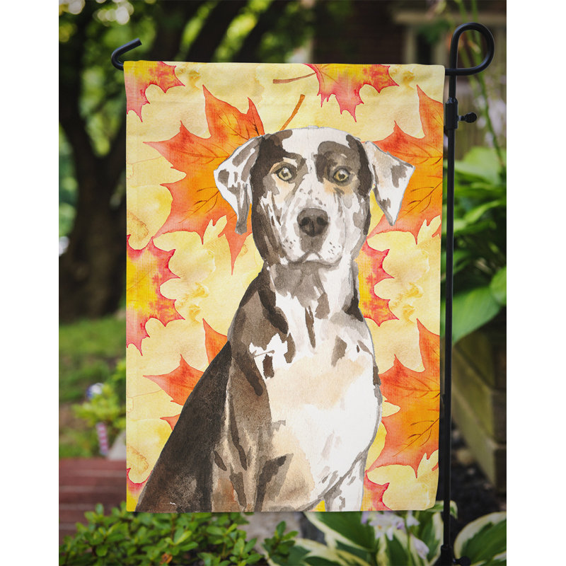 Automne 2 côtés en polyester 15 x 11 po drapeau de jardin, Léopard catahoula